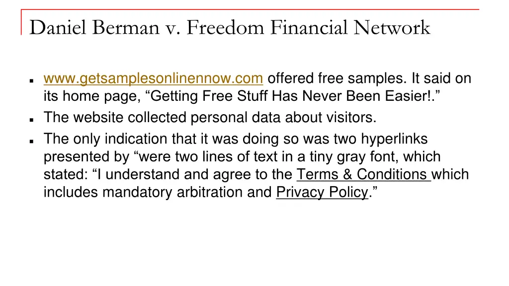 daniel berman v freedom financial network