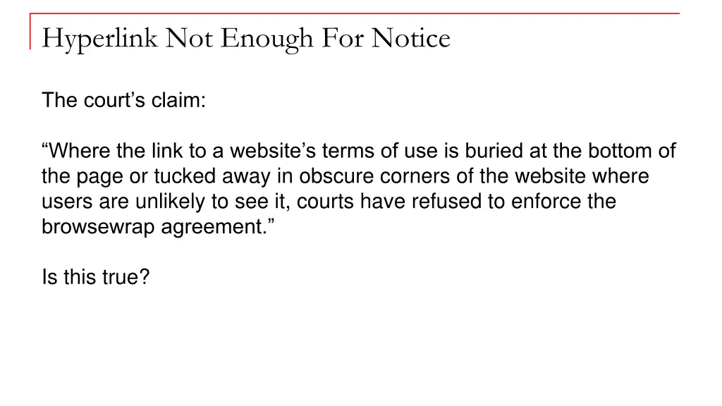 hyperlink not enough for notice