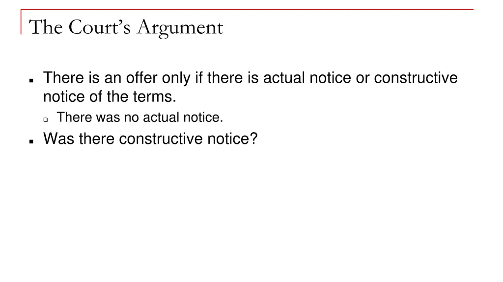 the court s argument