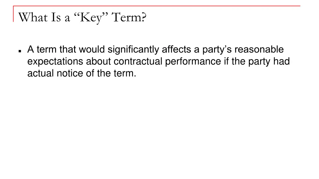 what is a key term