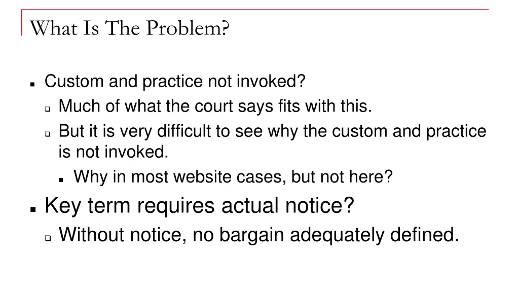 what is the problem