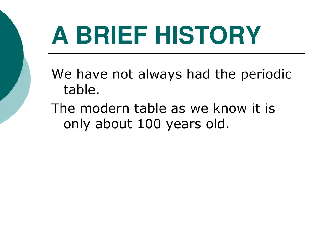 a brief history
