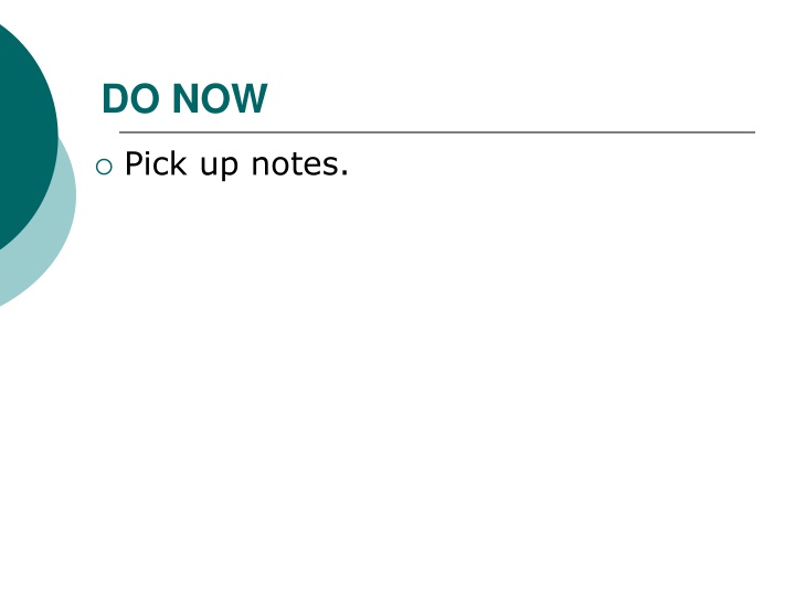 do now