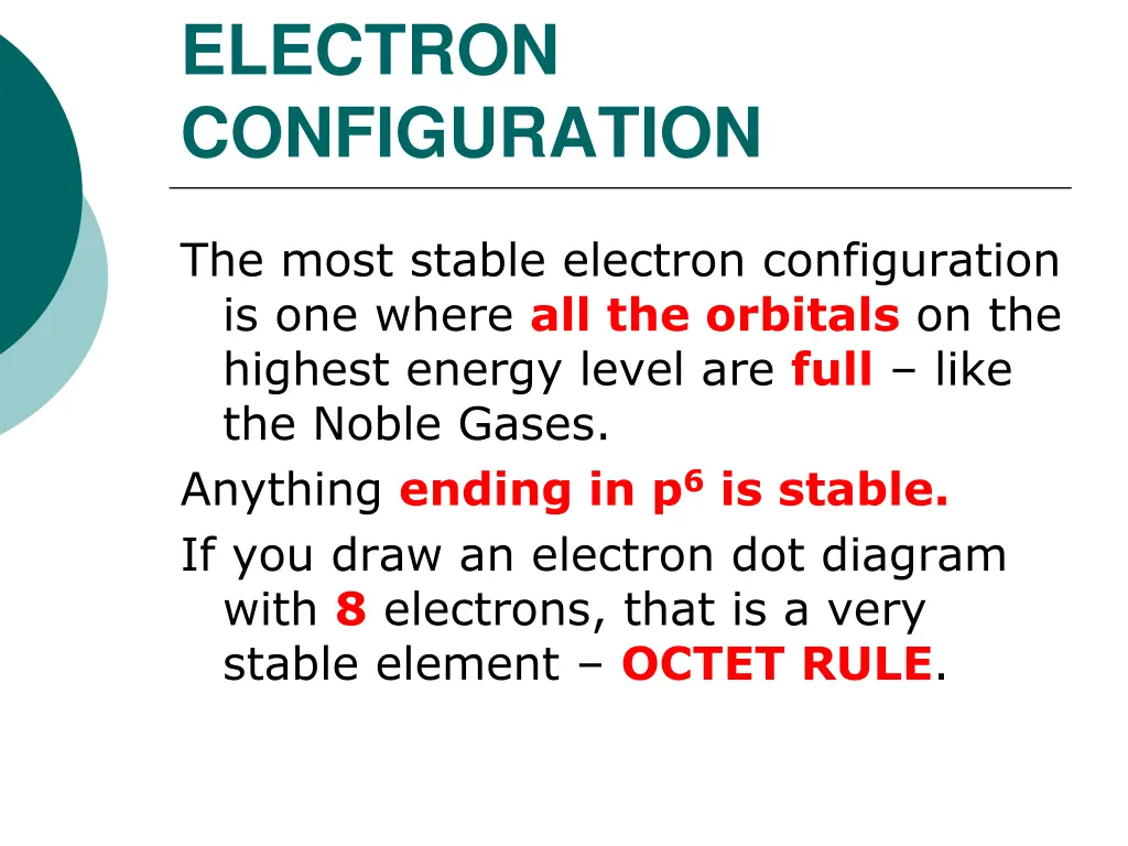 electron configuration 1