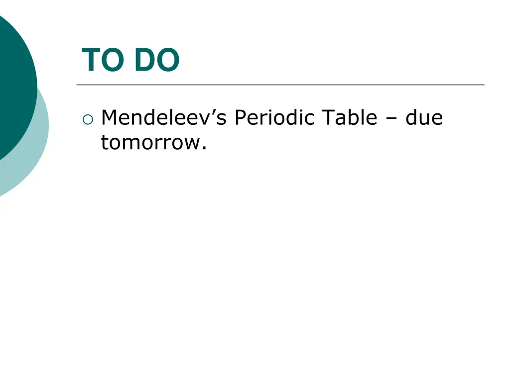 to do