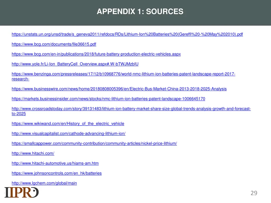 appendix 1 sources