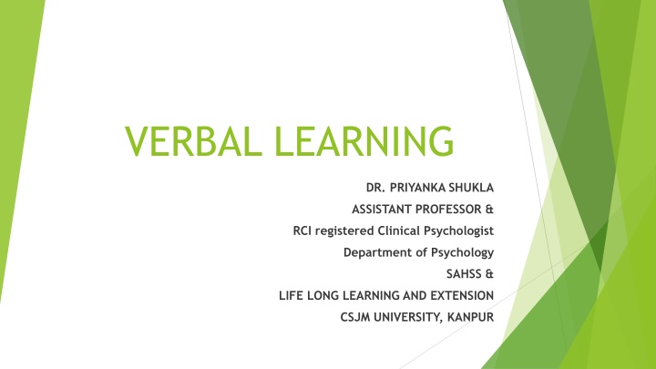 verbal learning