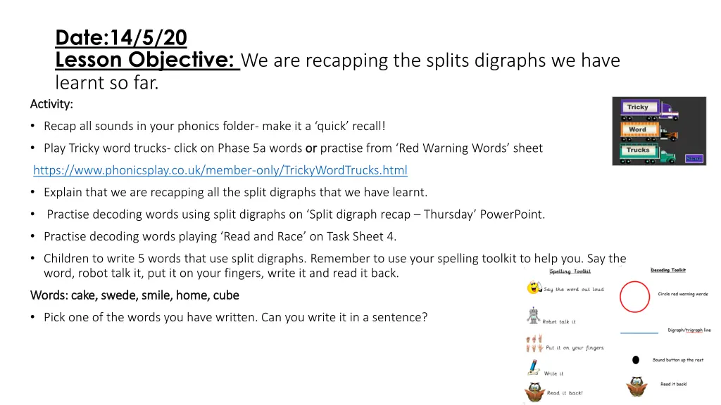 date 14 5 20 lesson objective we are recapping