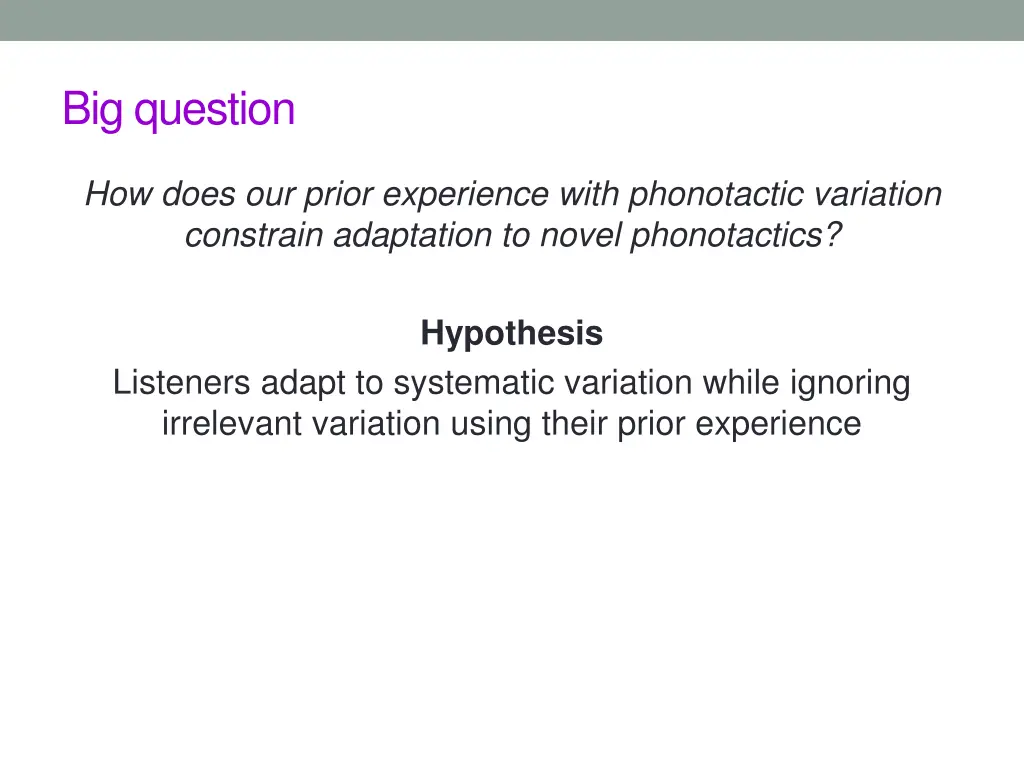 big question 1