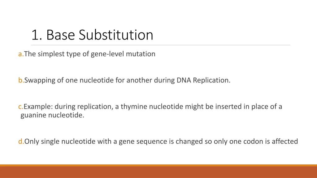1 base substitution