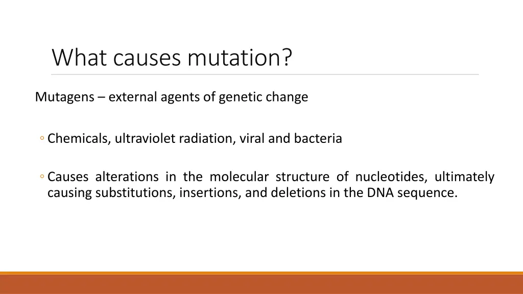what causes mutation