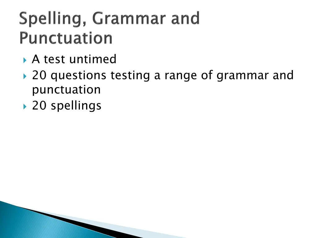 a test untimed 20 questions testing a range
