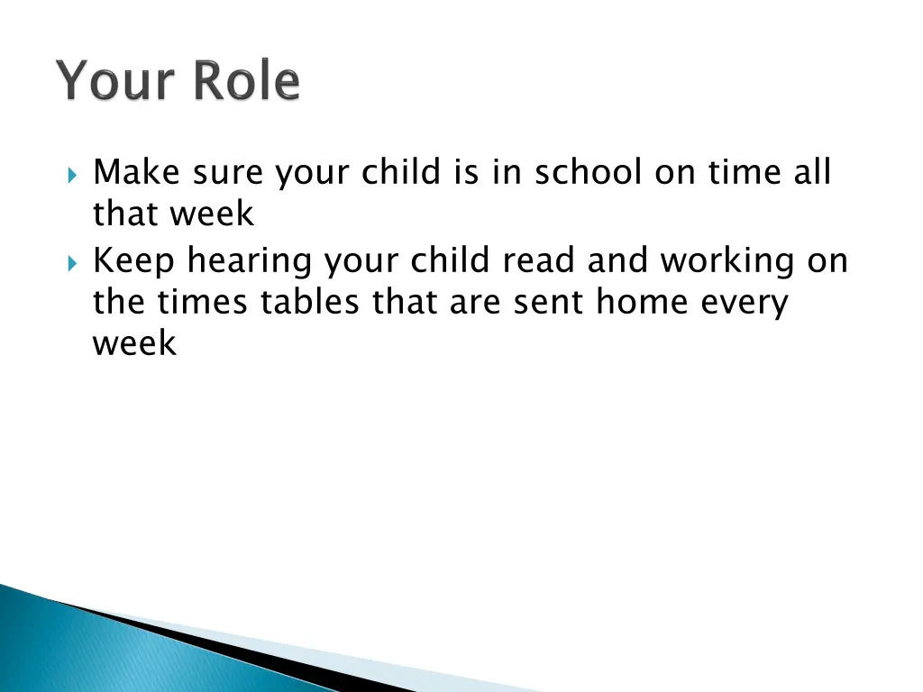 make sure your child is in school on time