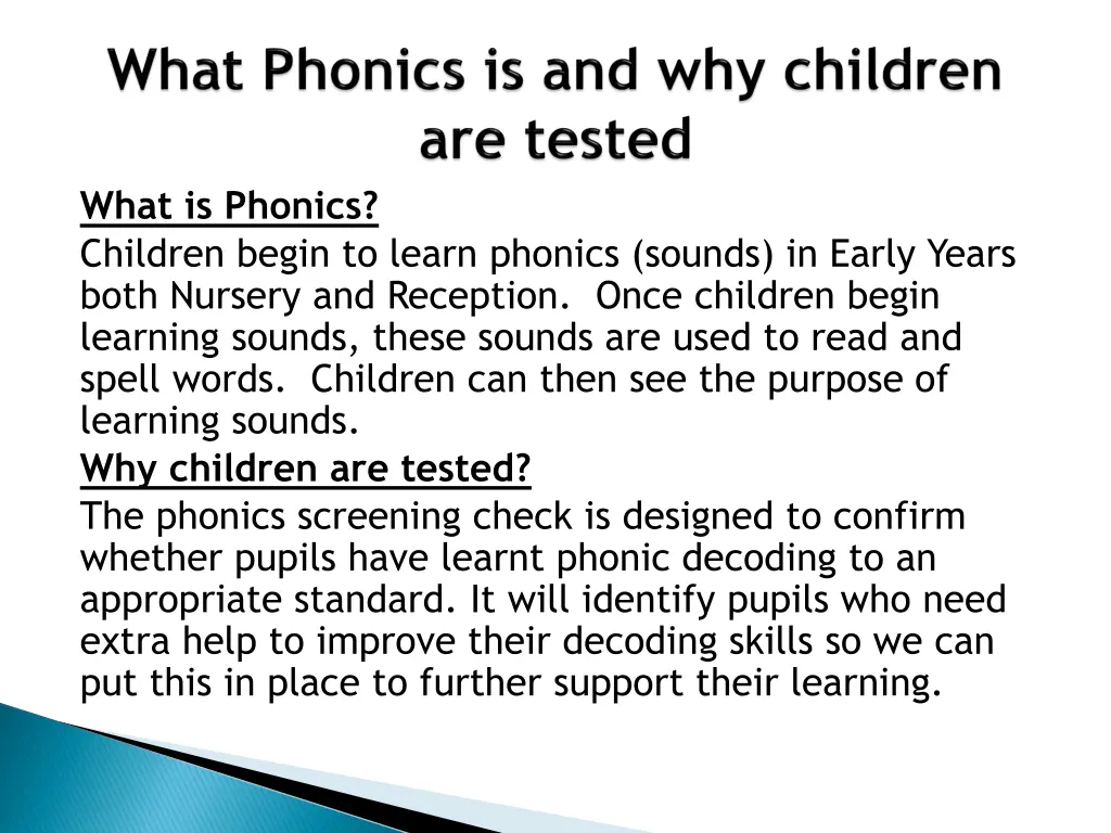what is phonics children begin to learn phonics