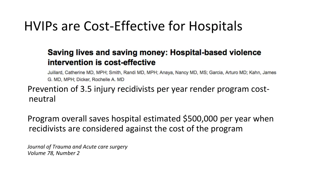 hvips are cost effective for hospitals