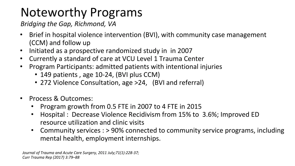 noteworthy programs bridging the gap richmond