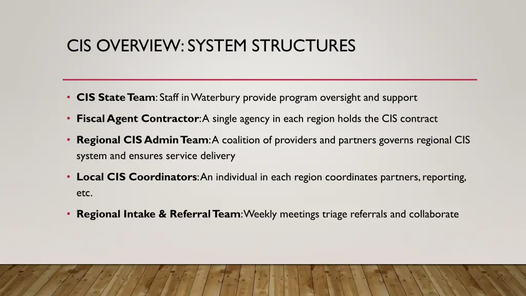 cis overview system structures