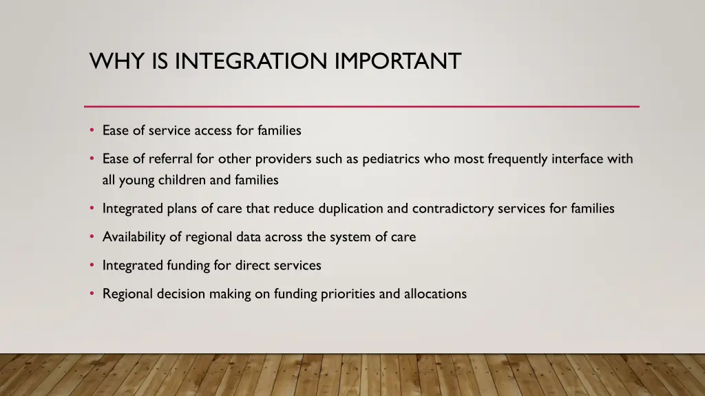 why is integration important