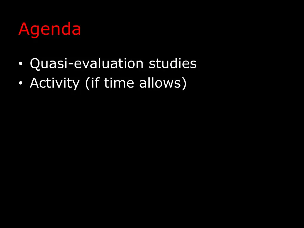agenda