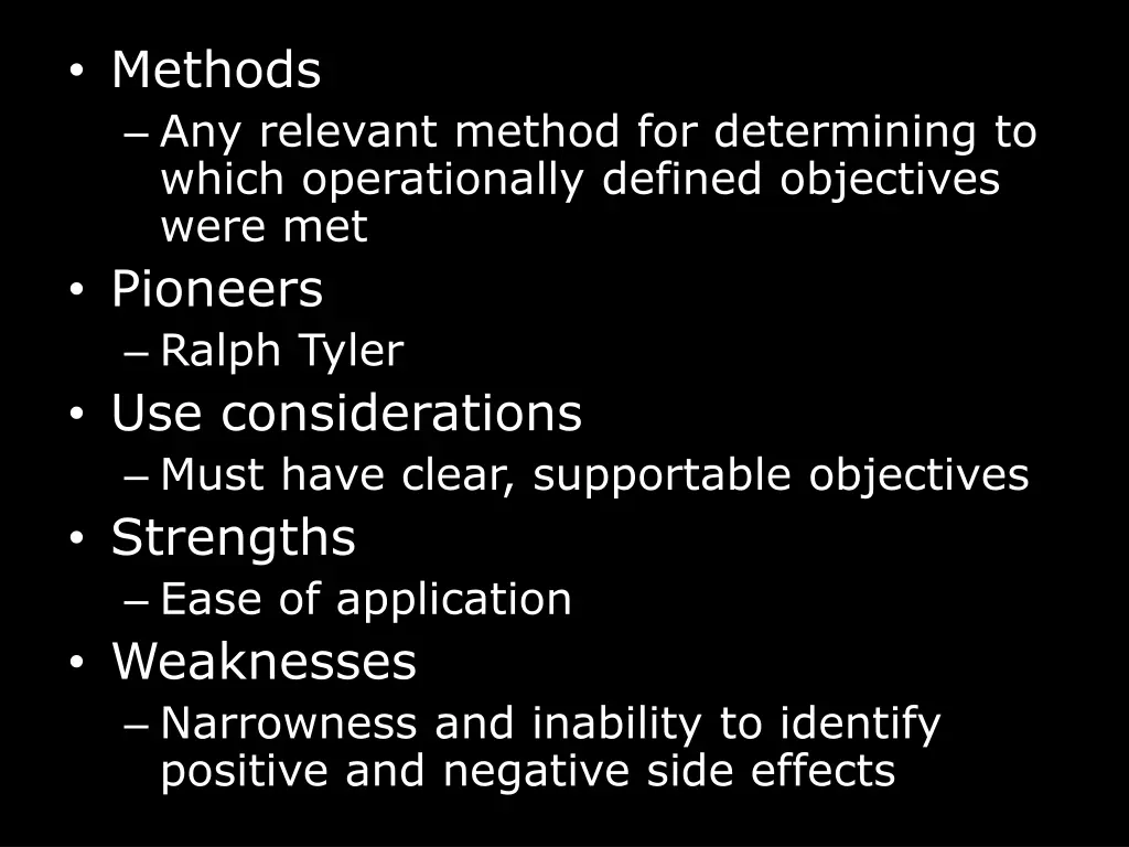 methods any relevant method for determining