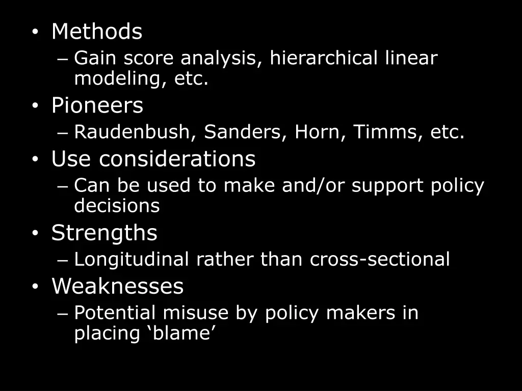 methods gain score analysis hierarchical linear