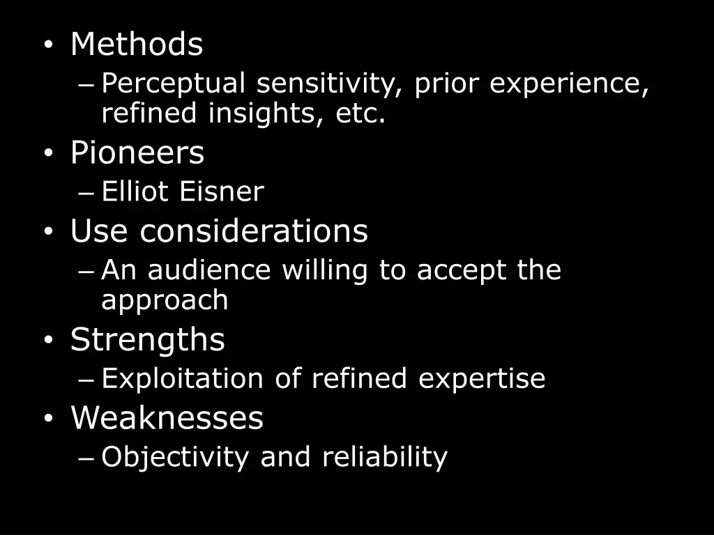 methods perceptual sensitivity prior experience