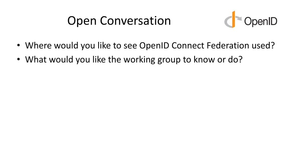 open conversation