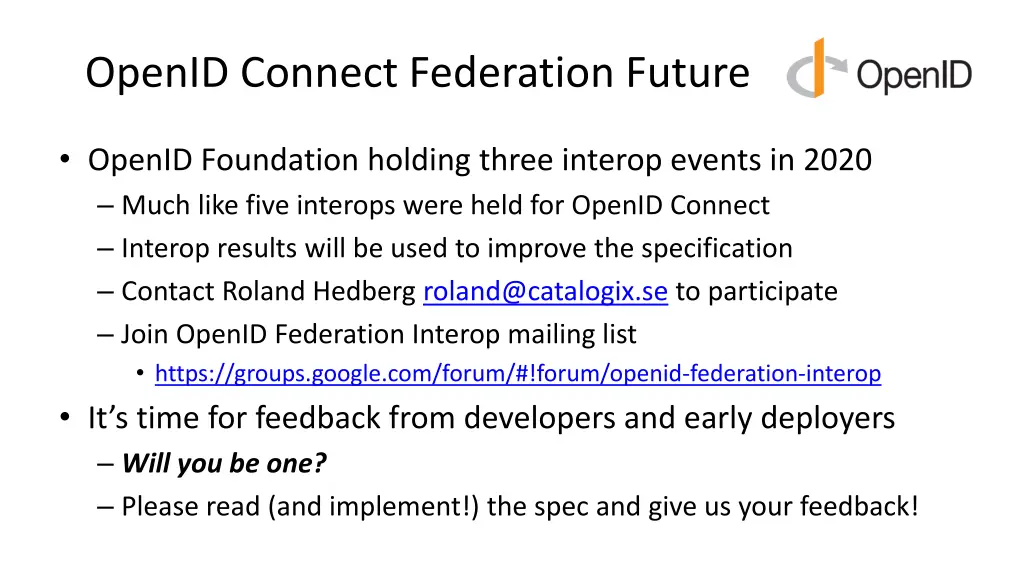 openid connect federation future