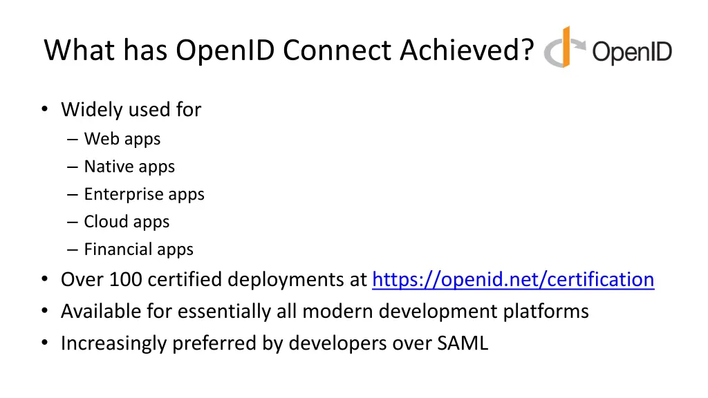 what has openid connect achieved