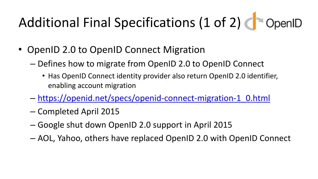 additional final specifications 1 of 2