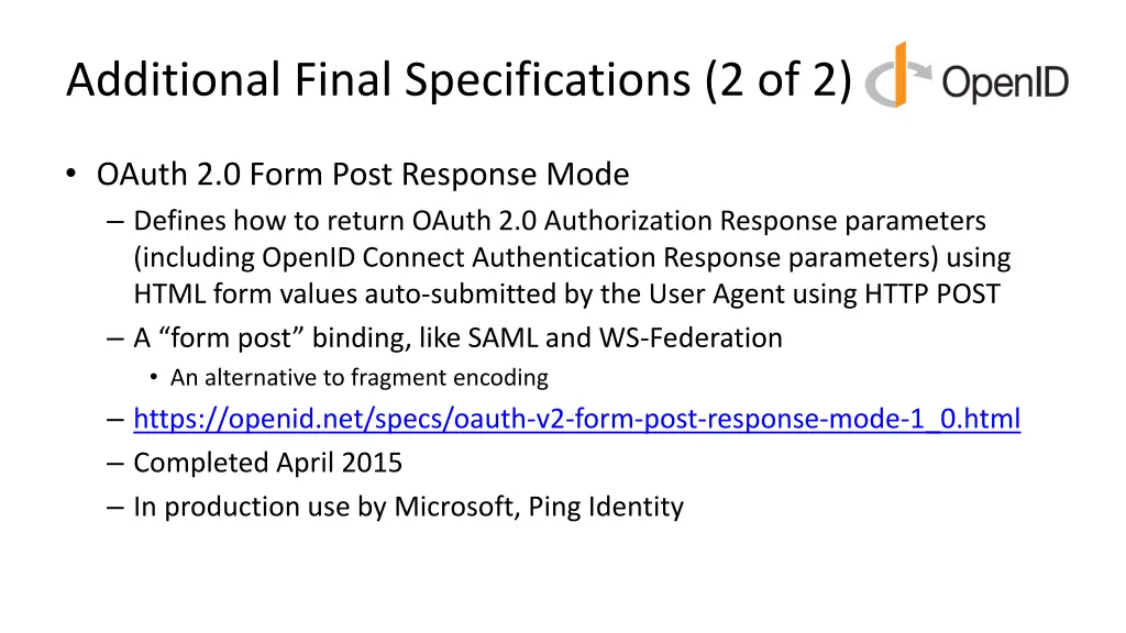 additional final specifications 2 of 2