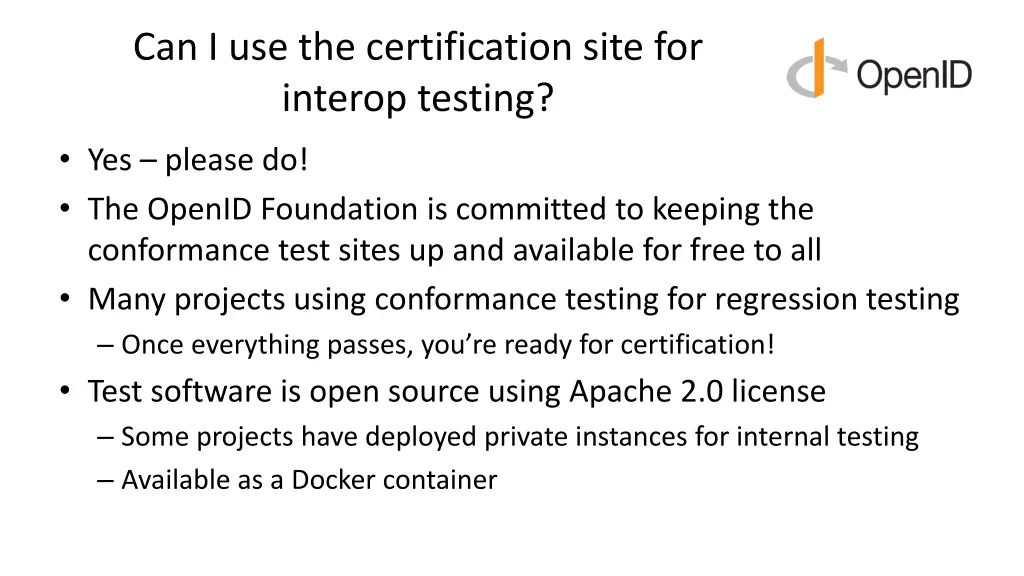 can i use the certification site for interop