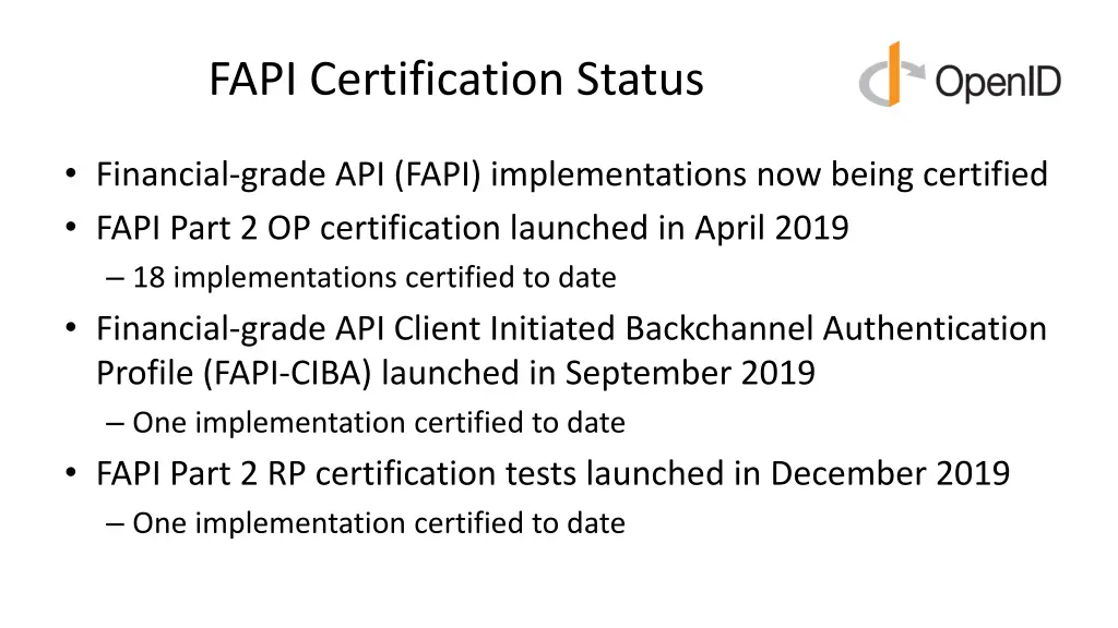 fapi certification status