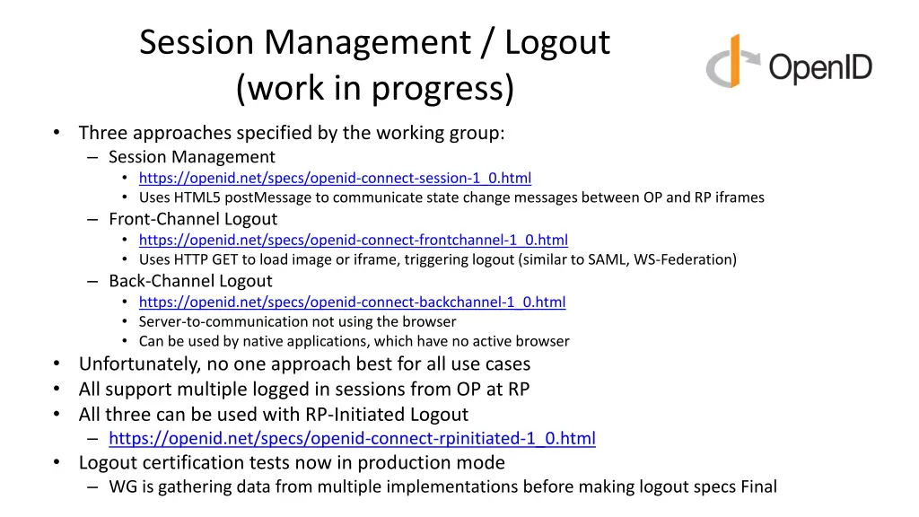 session management logout work in progress