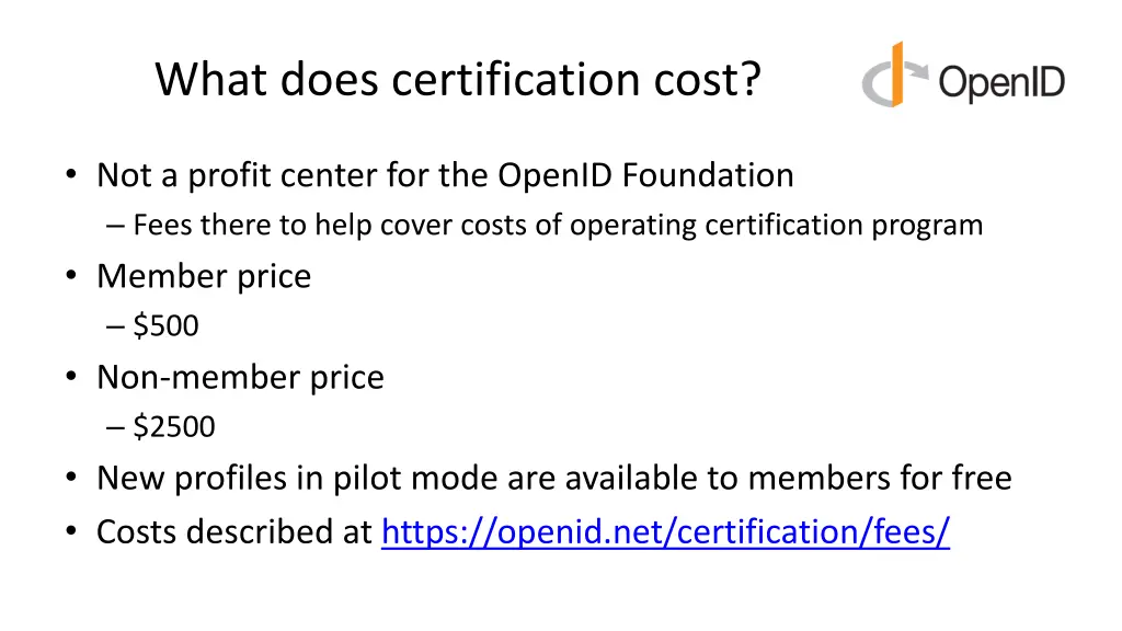 what does certification cost