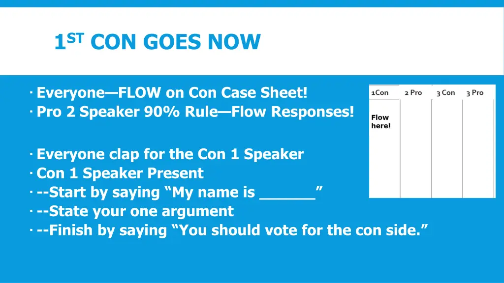 1 st con goes now