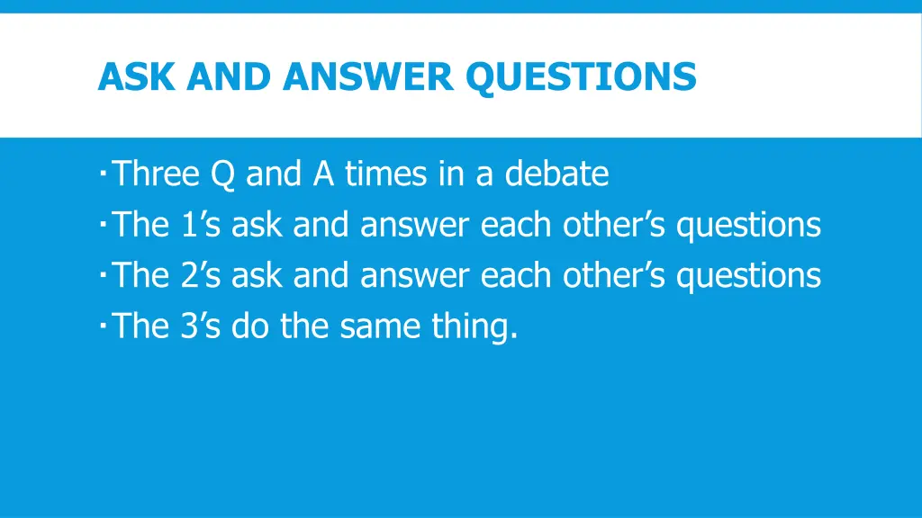 ask and answer questions