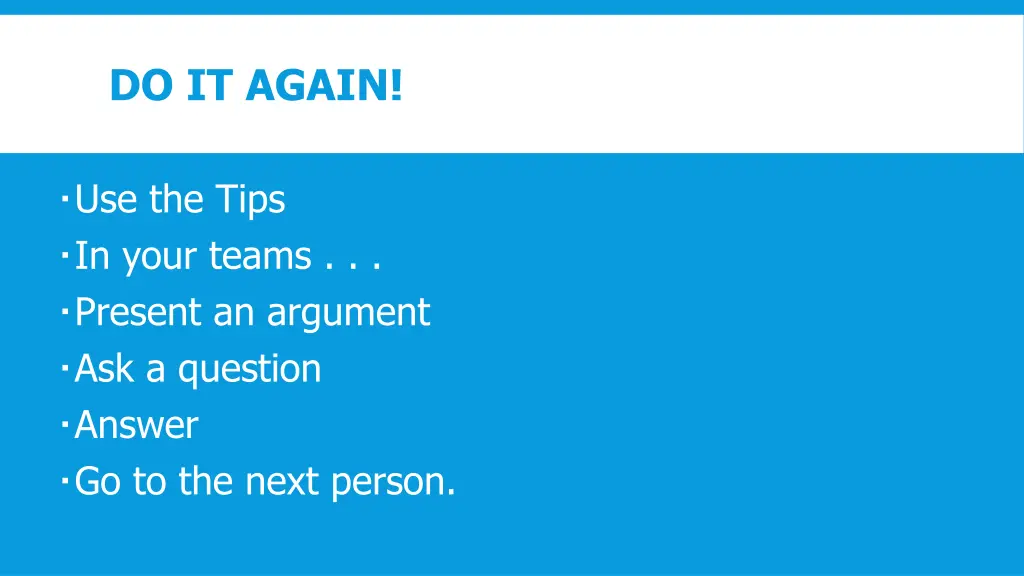 do it again