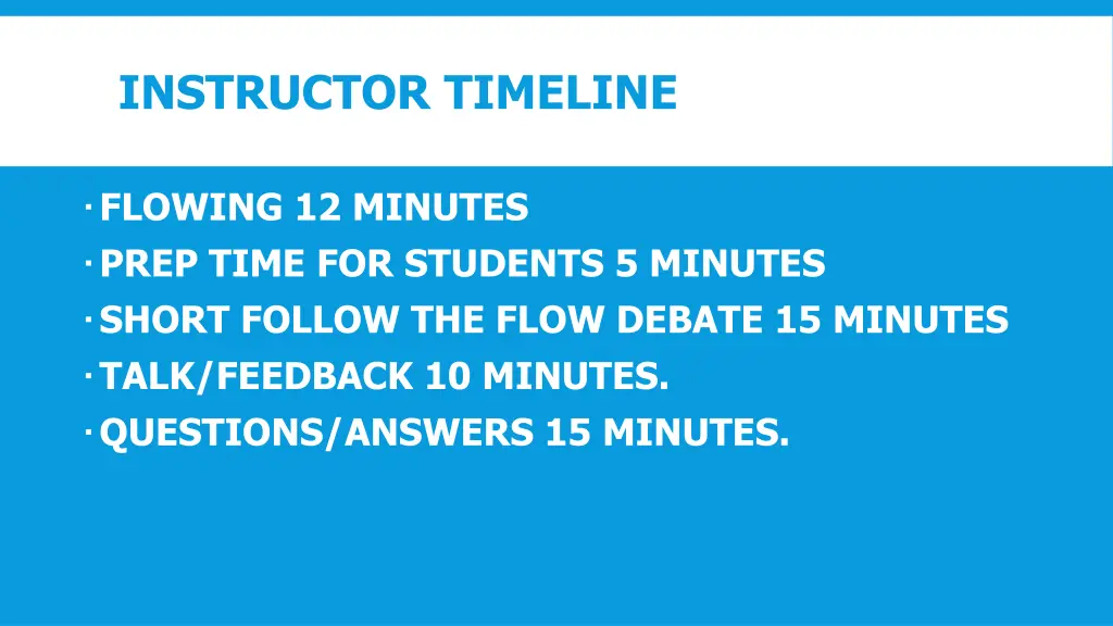 instructor timeline