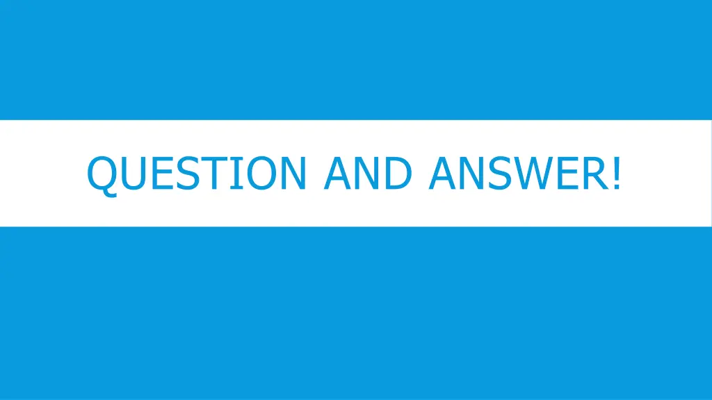 question and answer