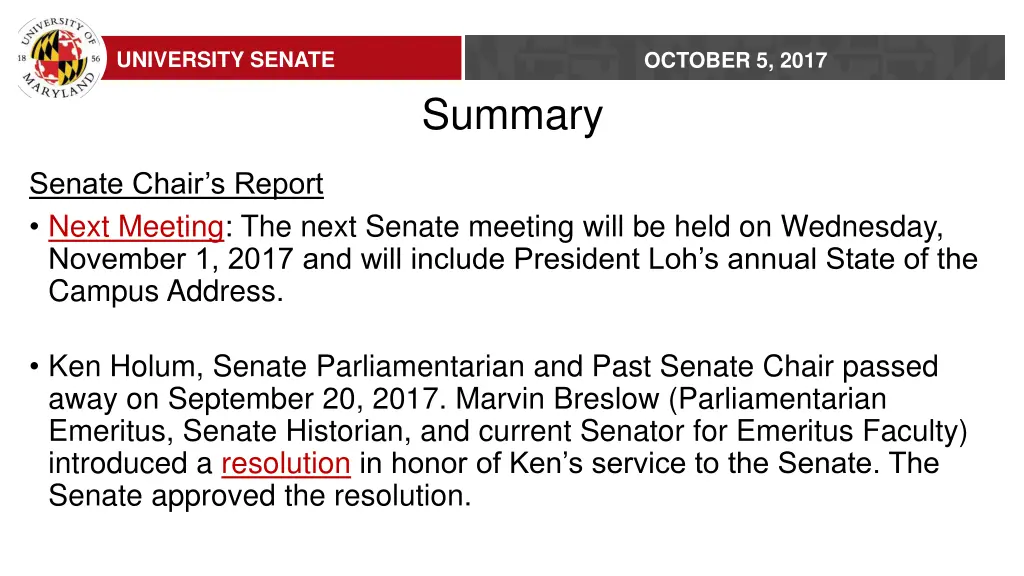 university senate 2