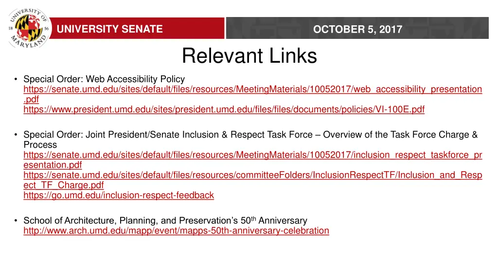 university senate 9