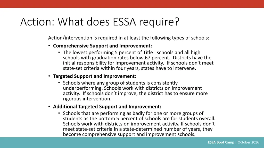 action what does essa require