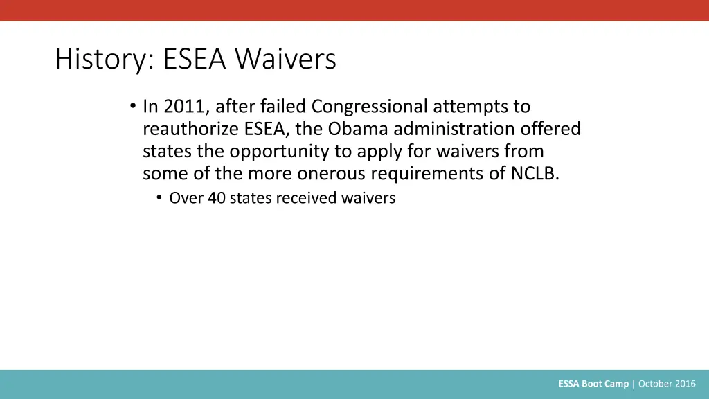 history esea waivers