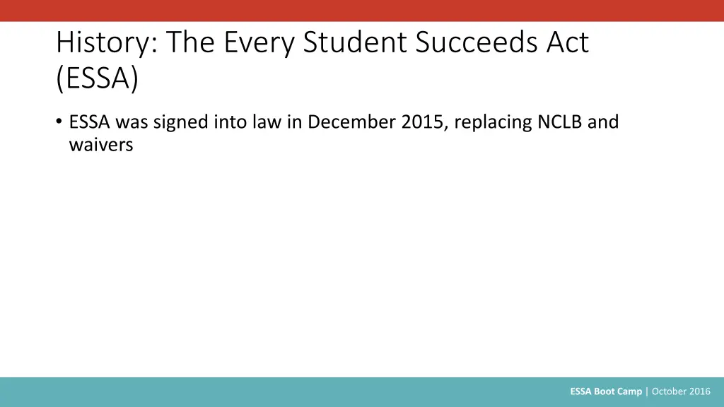 history the every student succeeds act essa