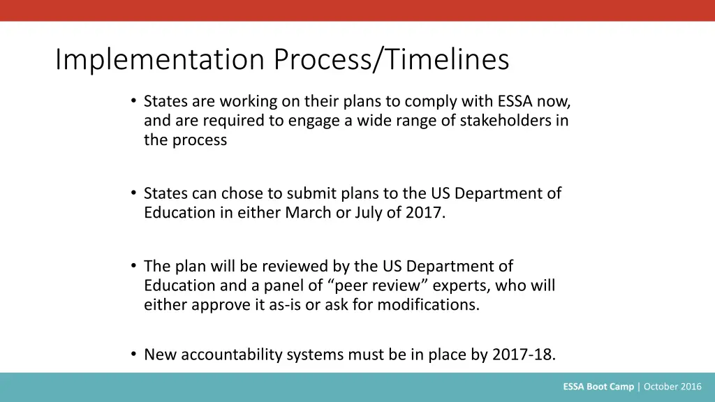 implementation process timelines