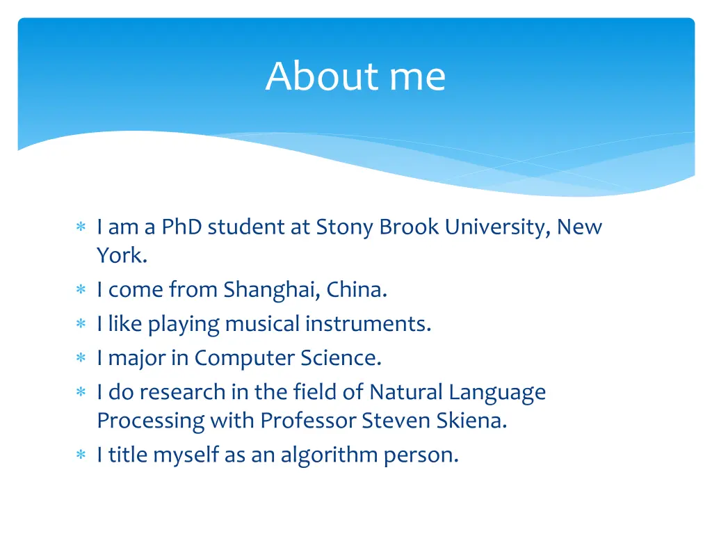 about me