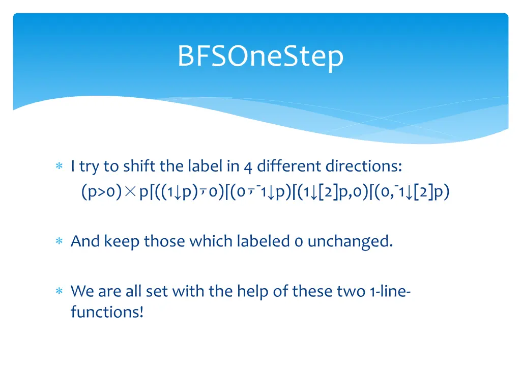 bfsonestep