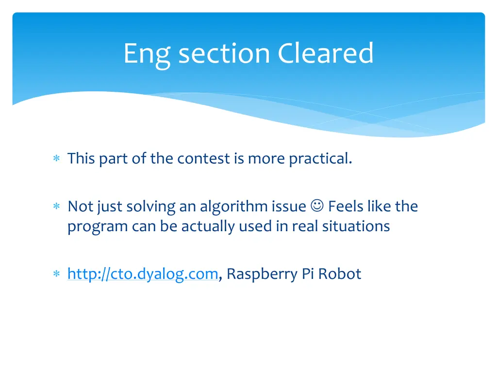 eng section cleared