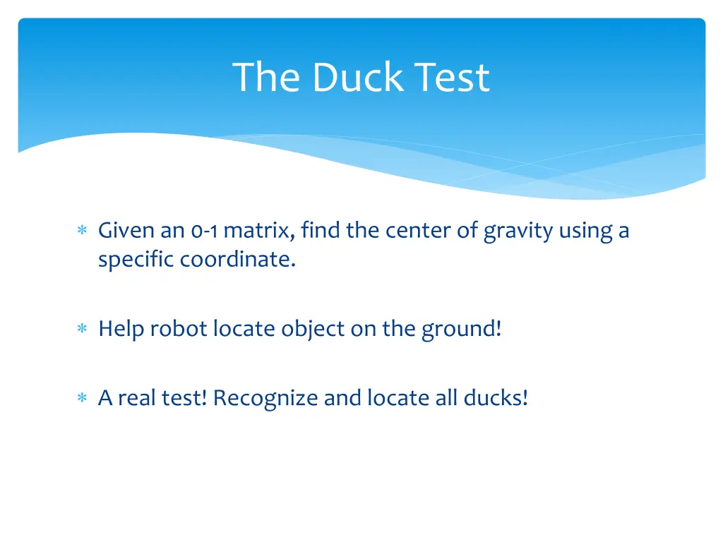 the duck test